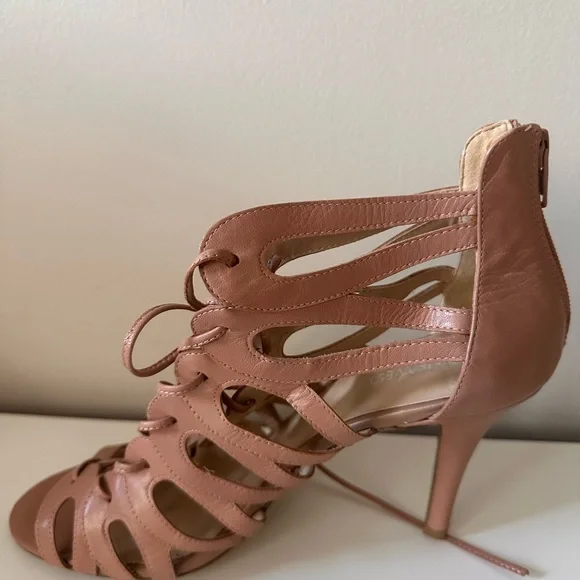 Nine West Elegant Tan Strappy Heels - Picture 9 of 12